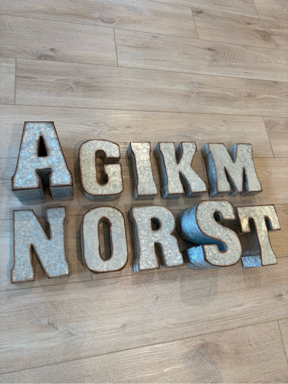 15x Hobby Lobby 7” Galvanized Metal Letters